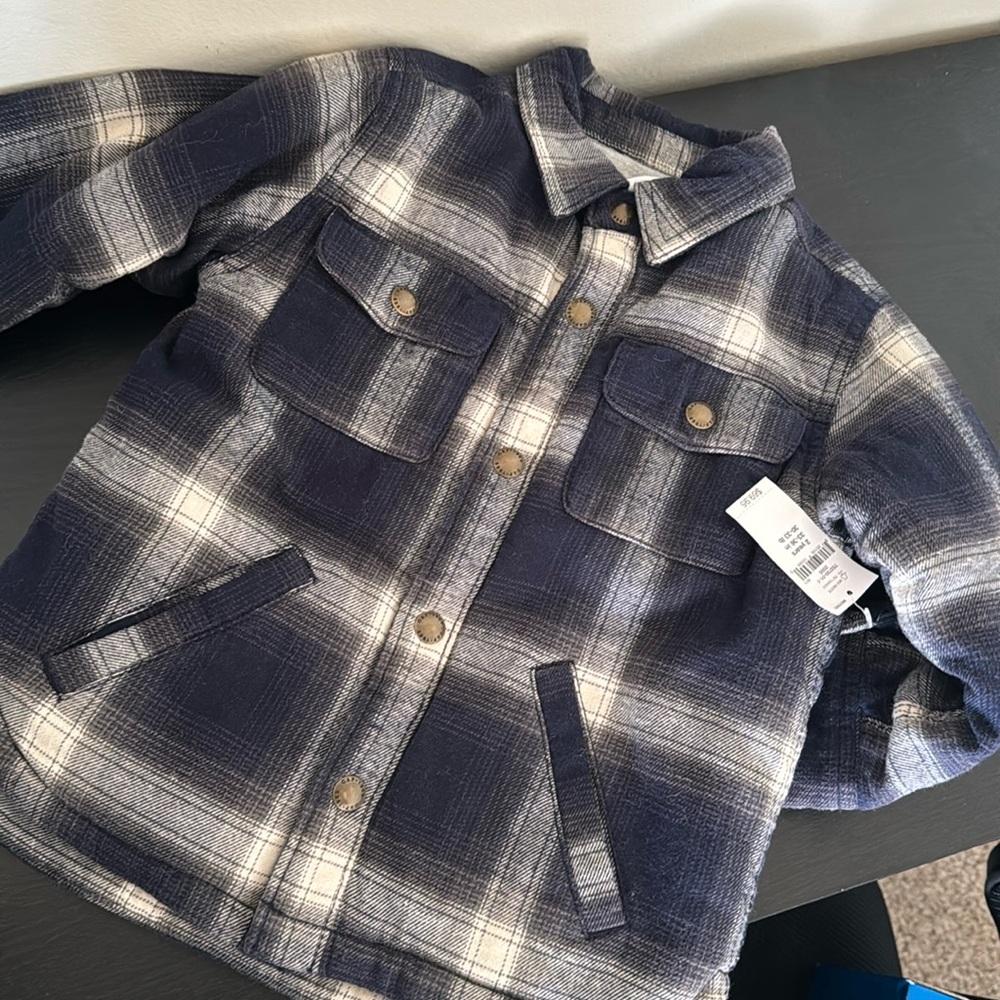 BabyGap Toddler Plaid fleece lined Jacket💙
